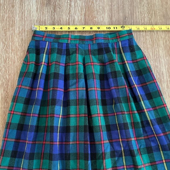 Vintage J.G. Hook Women’s Tartan Plaid Wool Midi Skirt - Picture 5 of 14